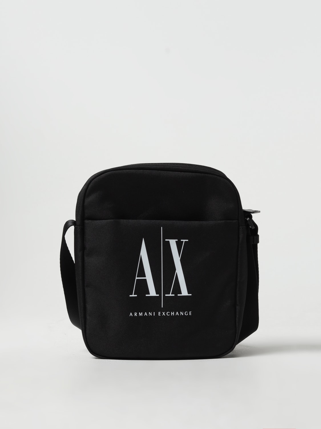 Armani Exchange, Armani Exchange Logo Leather Bum Bag Mens, Black 00020