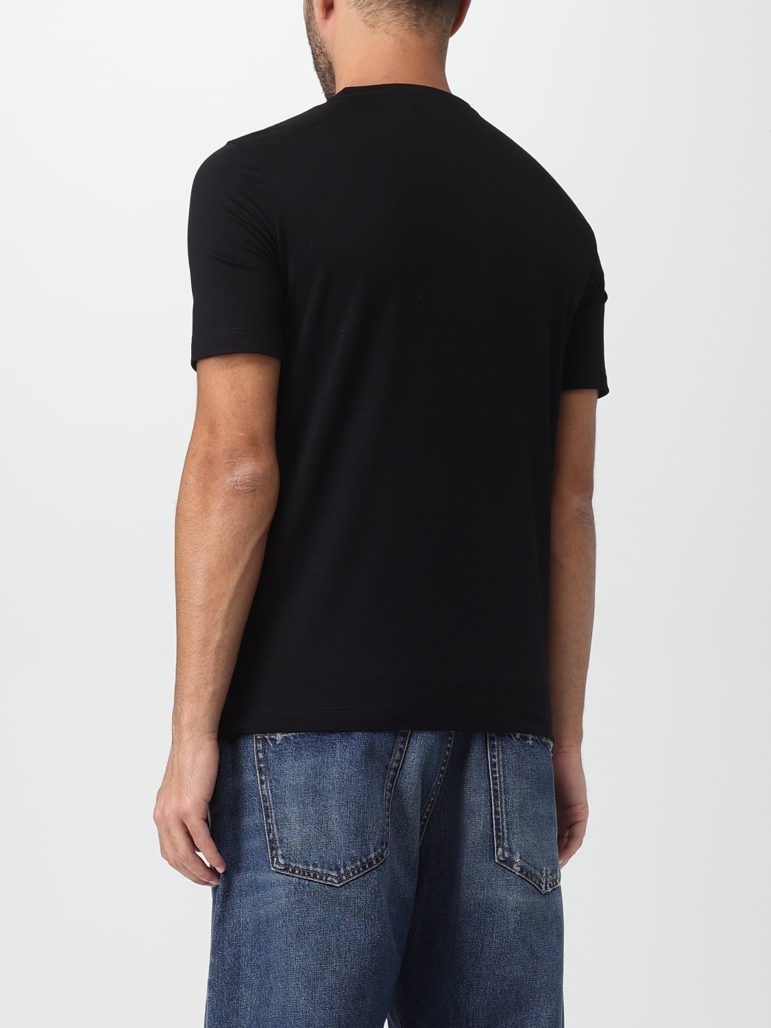 LARDINI: t-shirt for man - Black | Lardini t-shirt ITLTMC55ITEL6105 ...