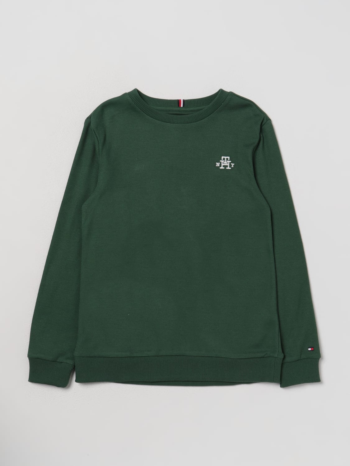 HILFIGER: sweater for baby - Green | Tommy Hilfiger sweater KB0KB08350 online at GIGLIO.COM