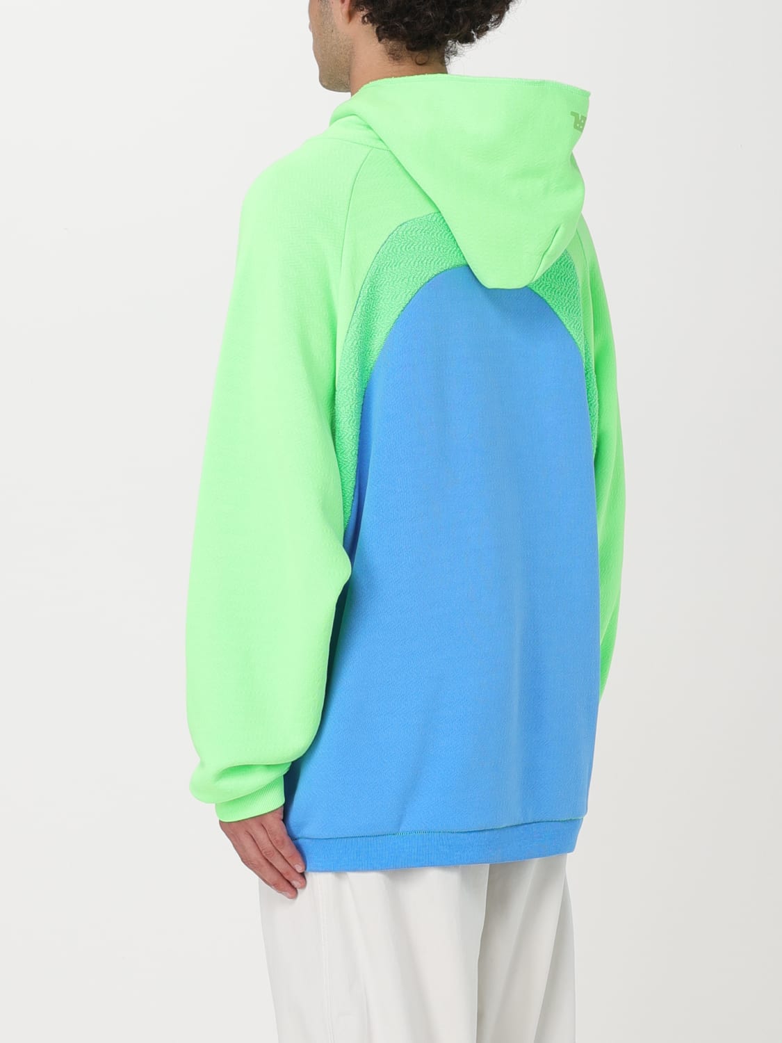 ERL Blue/fluo Green Hoodie for Men