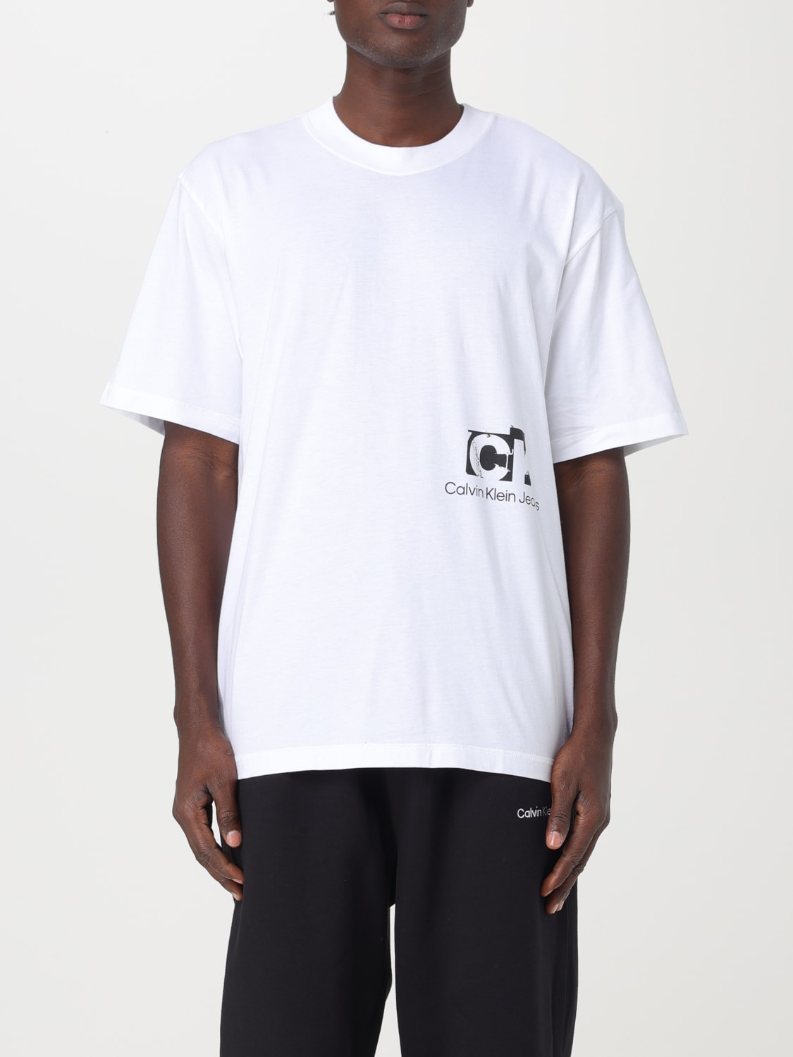 CALVIN KLEIN: t-shirt for man - White | Calvin Klein t-shirt J30J324021 ...