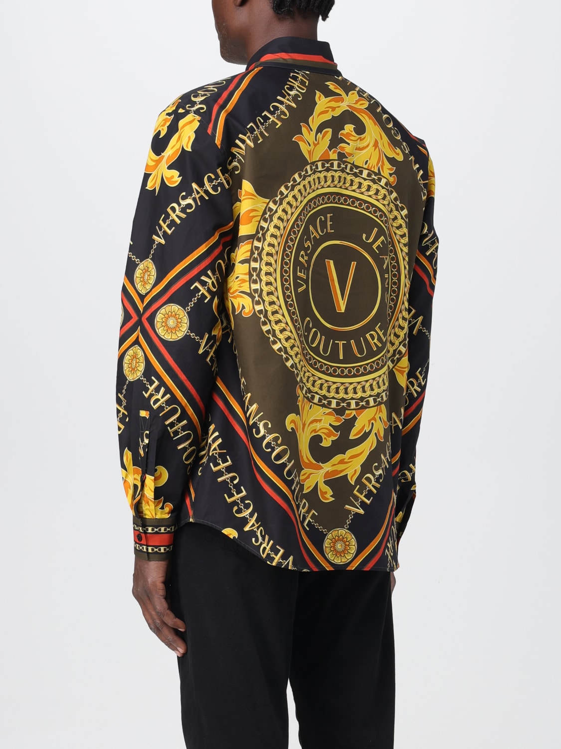 versace silk shirt men