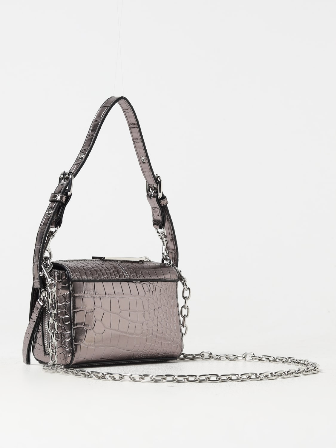 Versace Crocodile Shoulder Bag - Black Shoulder Bags, Handbags