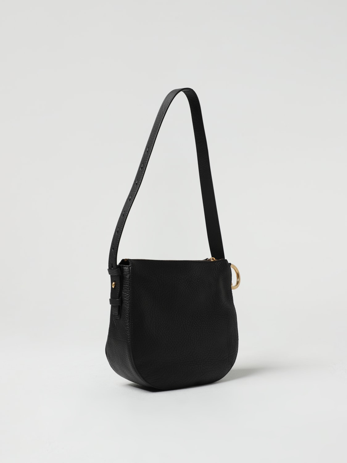 BURBERRY: Knight bag in grained leather - Black