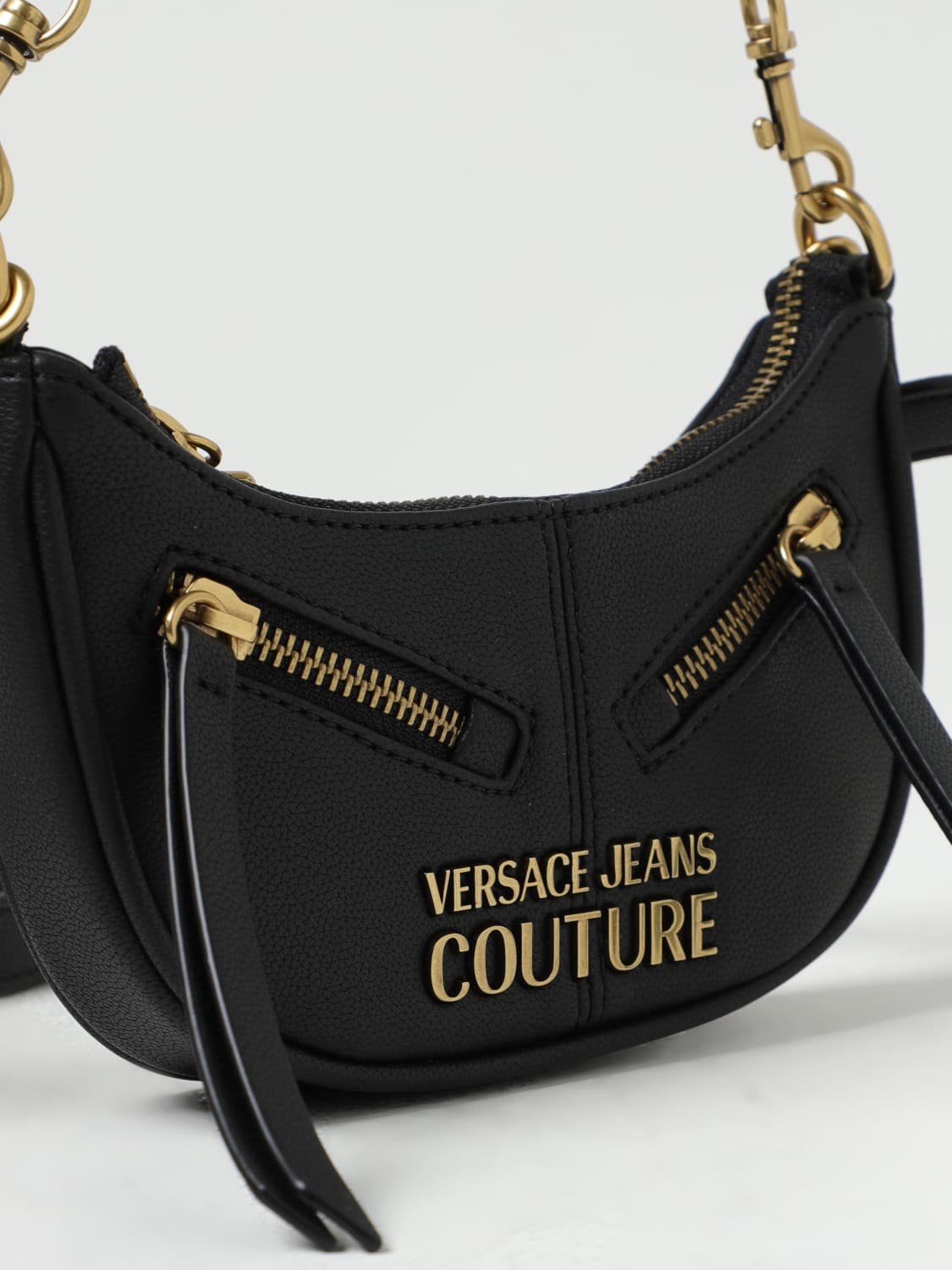 Versace Jeans Couture women Logo couture handbags black - gold