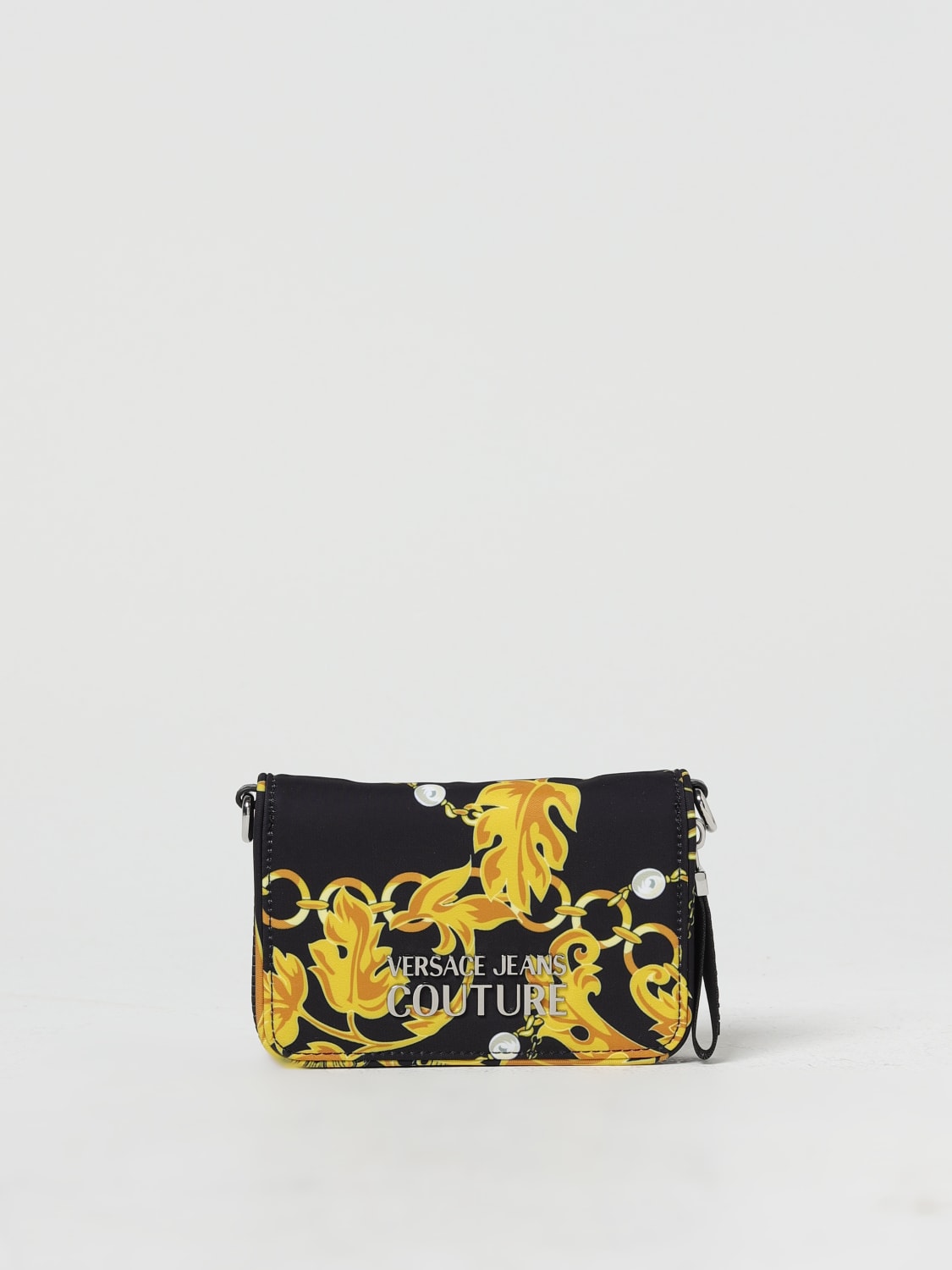 VERSACE JEANS COUTURE: bag in nylon with Baroque Versace print