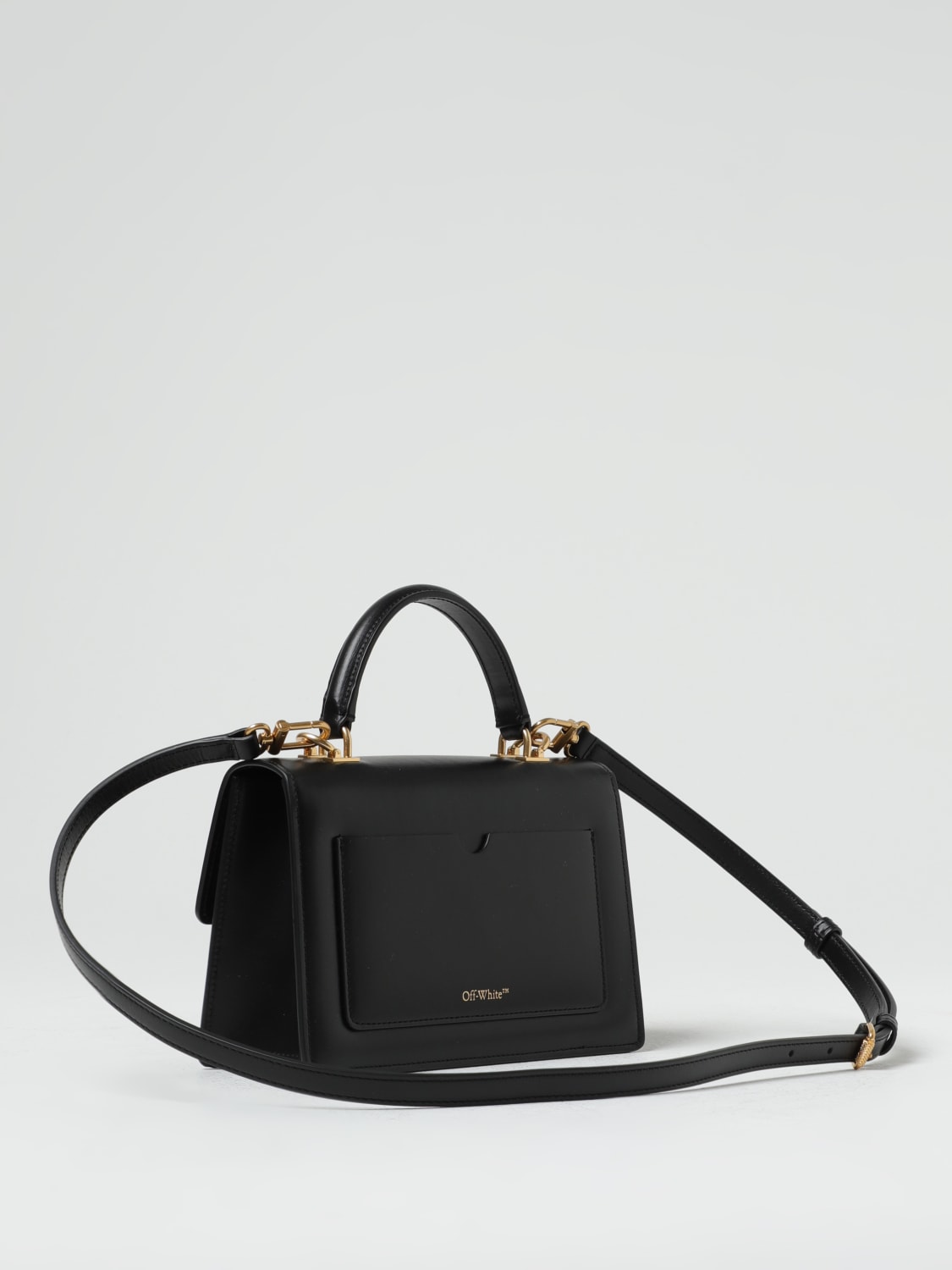 Off-White Jitney 1.4 Arrow Flap Leather Top-Handle Bag