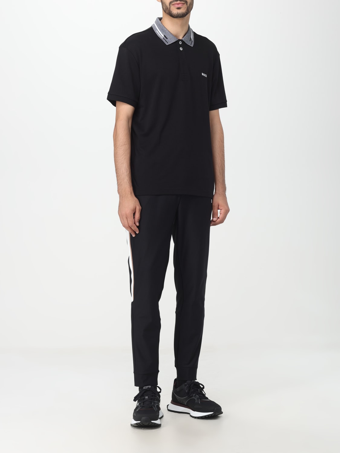 BOSS: polo shirt for man - Black | Boss polo shirt 50501217 online at ...