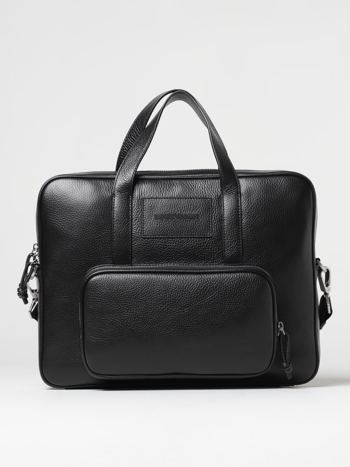 Emporio Armani Logo-patch Zipped Messenger Bag in Black for Men