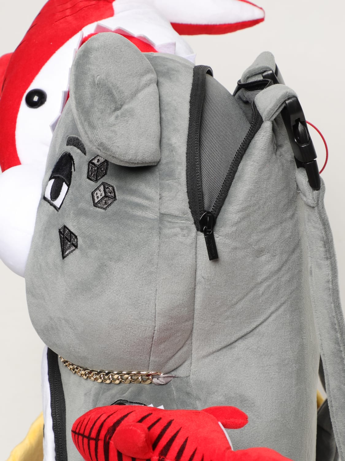 Sprayground Couture Bear White & Grey Backpack