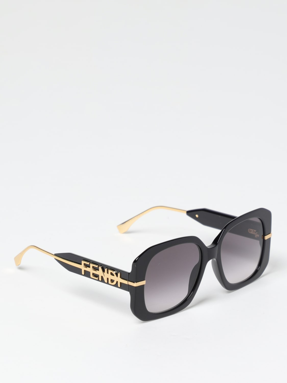 FENDI: sunglasses in acetate - Black