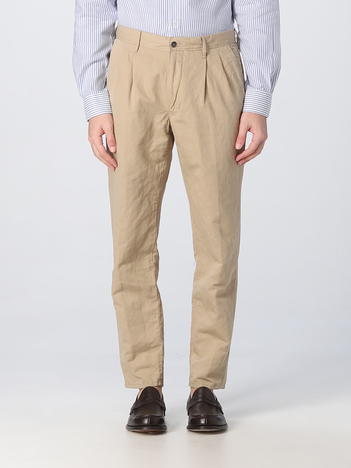 INCOTEX: pants for man - Beige | Incotex pants 10S16790906 online
