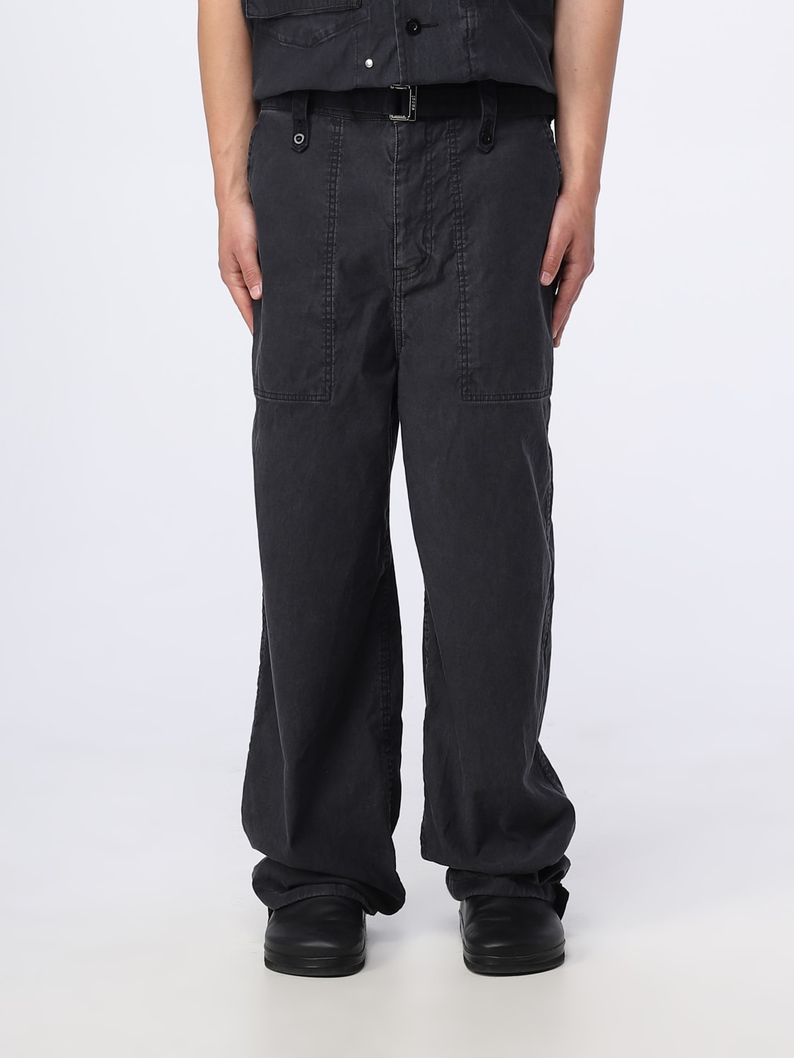 SACAI: pants for man - Black | Sacai pants 03049M online at GIGLIO.COM