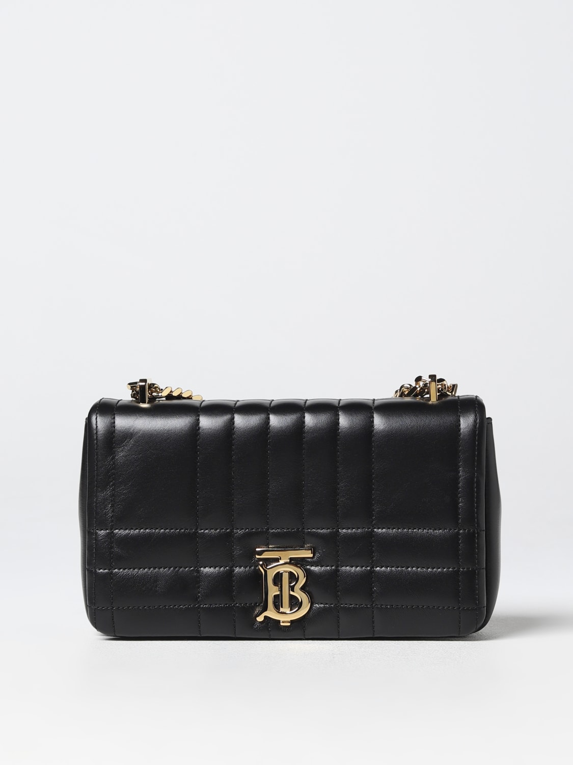 BURBERRY Lola Small Quilted Leather Shoulder Bag Black