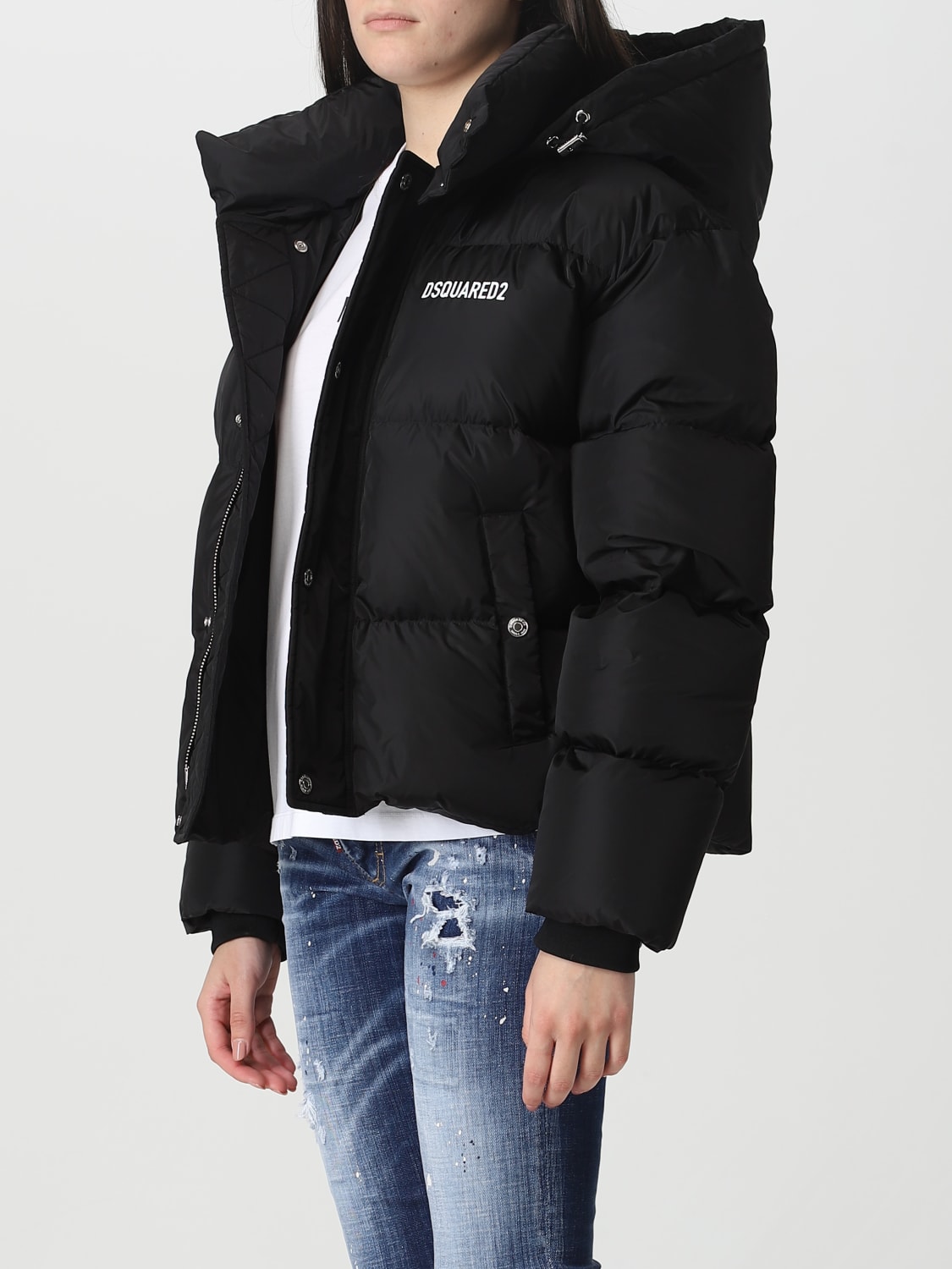 DSQUARED2: jacket for woman - Black  Dsquared2 jacket S72AM0989S49197  online at