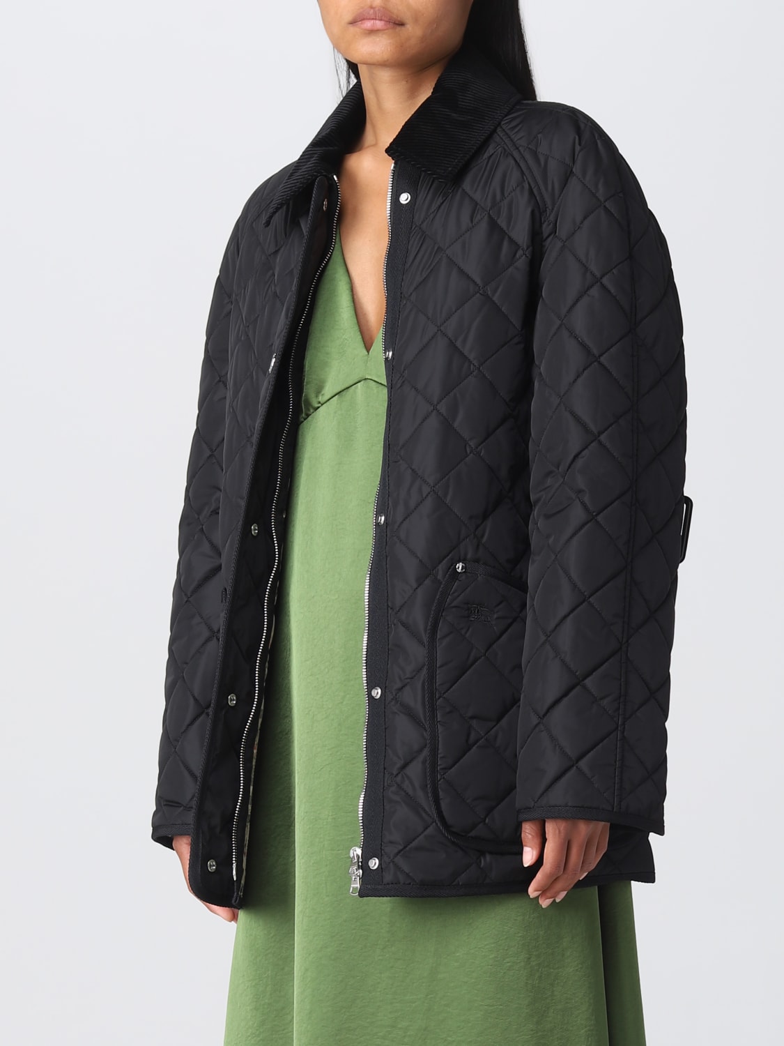 BURBERRY: jacket in nylon - Black | Burberry jacket 8071843 online at ...
