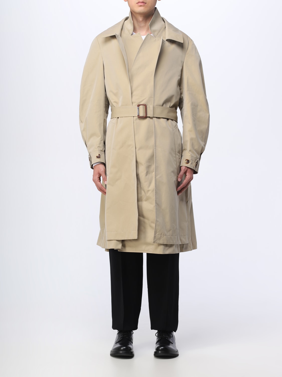 ALEXANDER MCQUEEN: trench coat for man - Beige | Alexander Mcqueen ...