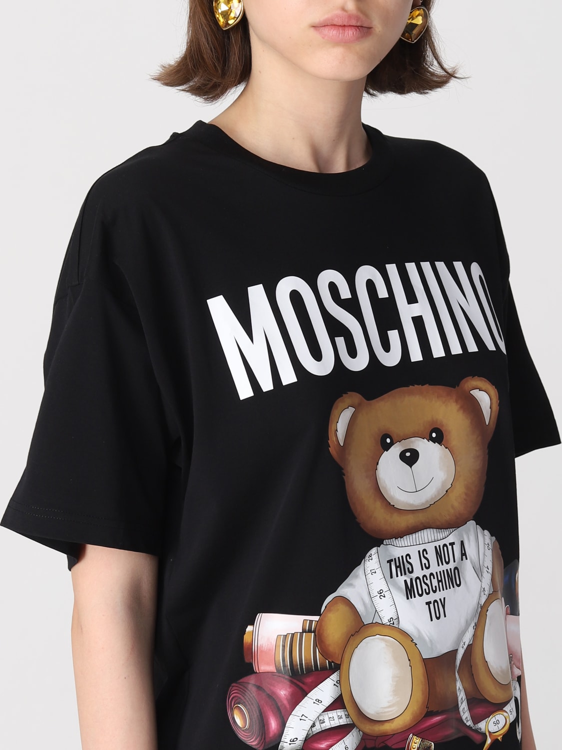 MOSCHINO COUTURE：Tシャツ レディース - ブラック | GIGLIO.COM