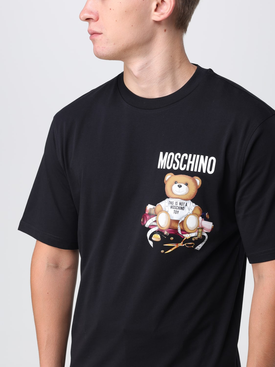 MOSCHINO モスキーノ Tシャツ ブラック 52 - Tシャツ/カットソー(半袖