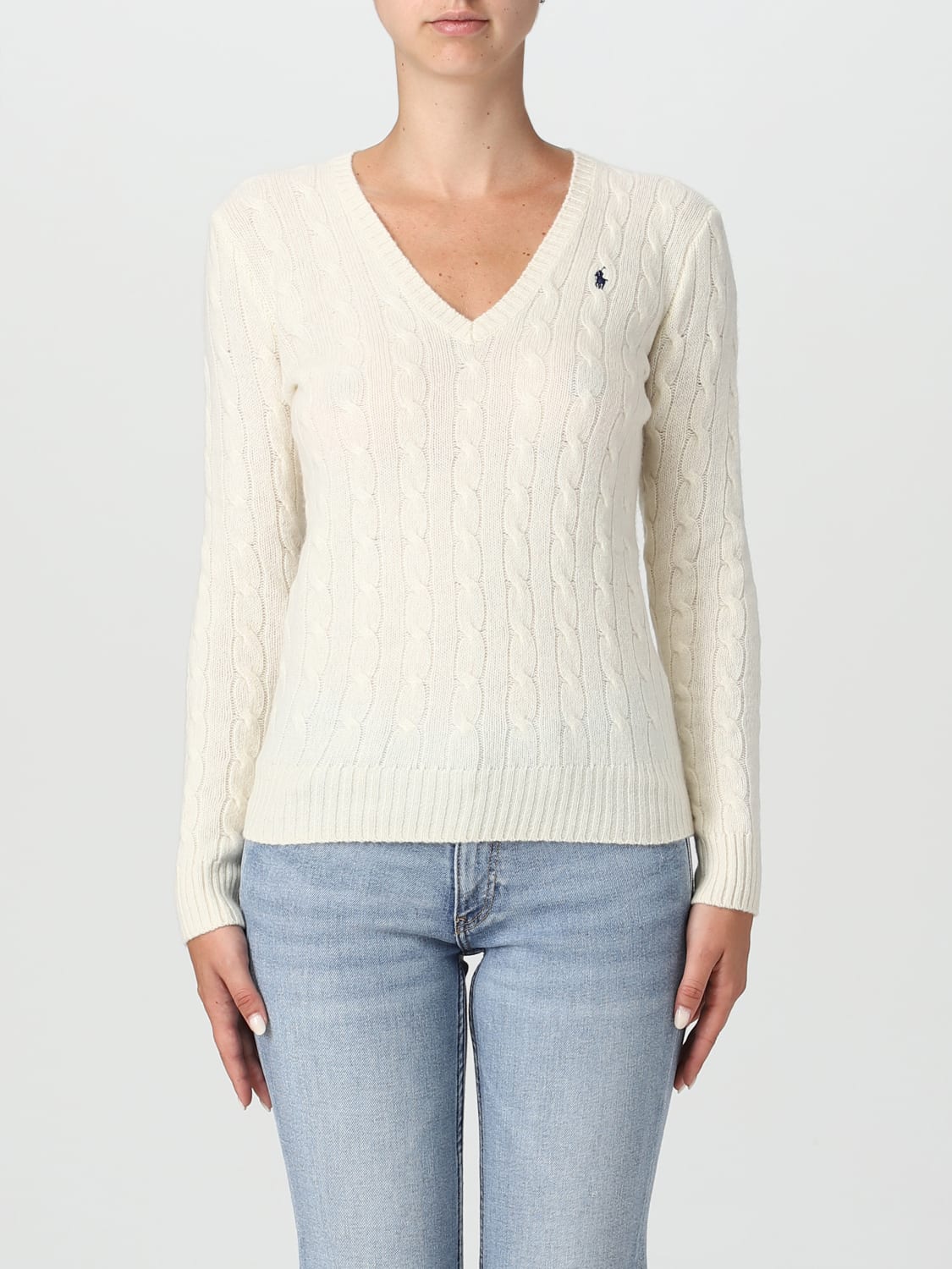 POLO RALPH LAUREN: sweater for woman - White | Polo Ralph Lauren ...