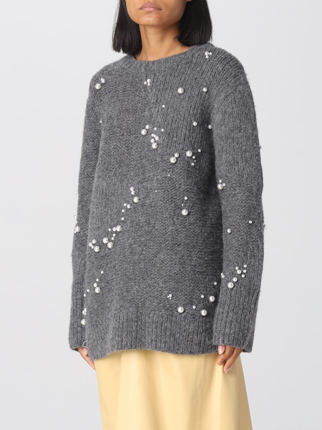 Stella McCartney Folk graphic-embroidered Jumper - Grey