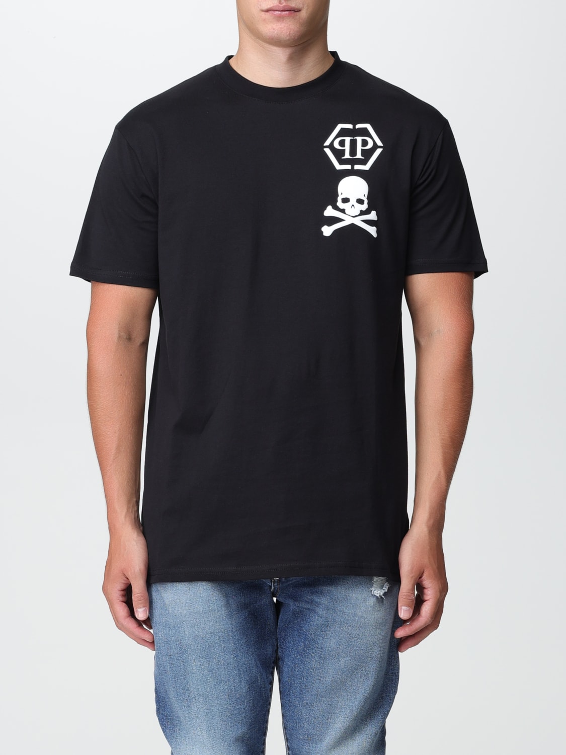 PHILIPP PLEIN: t-shirt for man - Black | Philipp Plein t-shirt ...