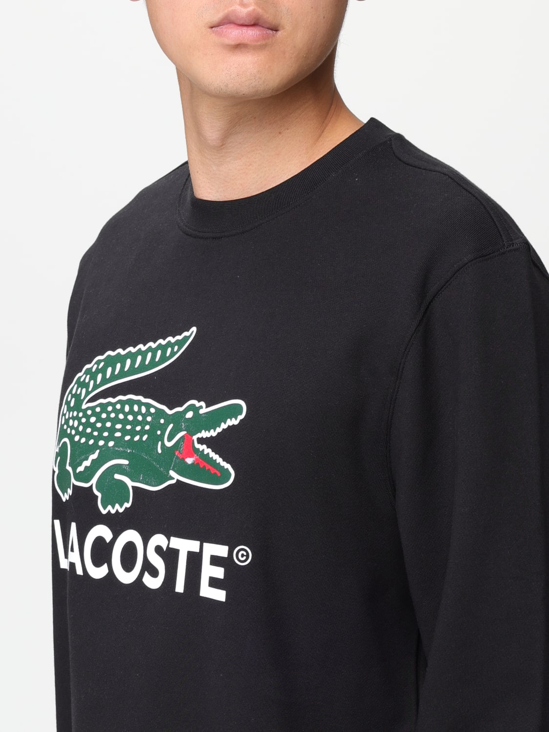 LACOSTE: sweater for man - Black | Lacoste sweater SH1281 online at ...