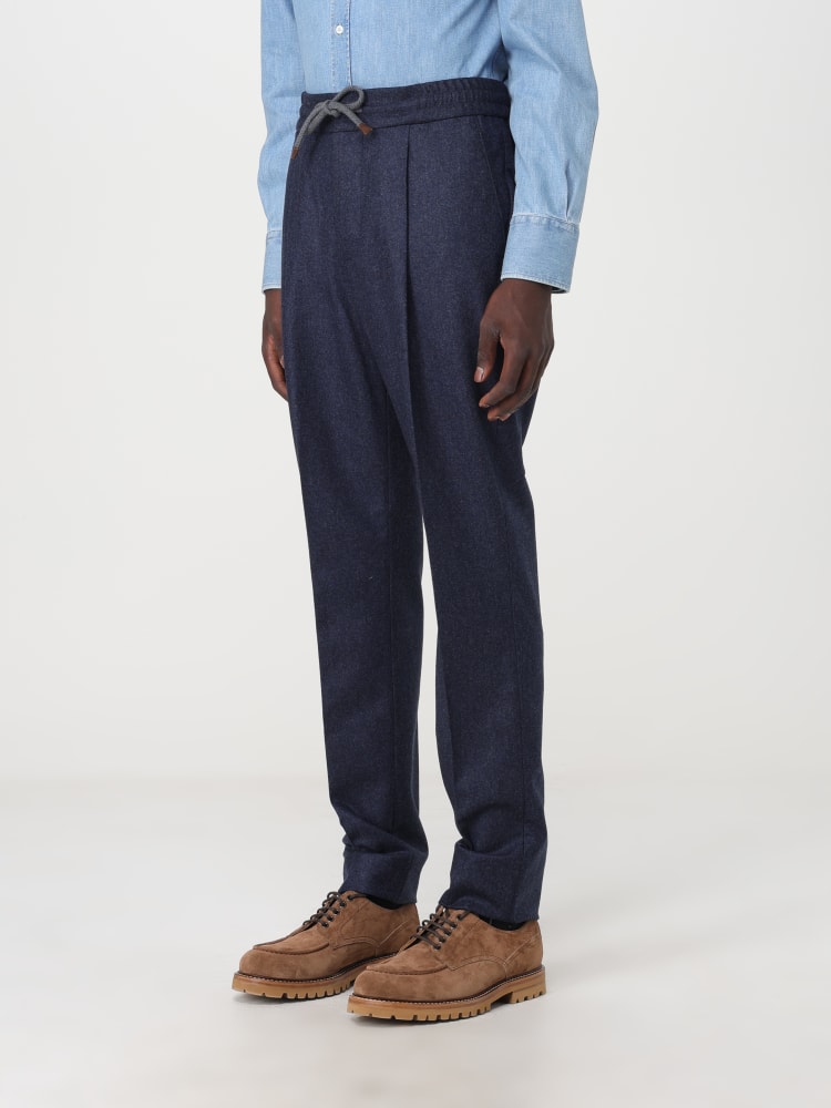 BRUNELLO CUCINELLI: Pants men - Blue | Brunello Cucinelli pants ...