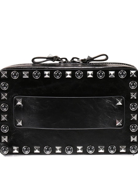 Guitar rockstud rolling noir tracollina con borchie e pietre