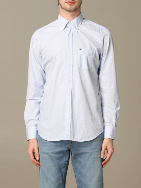 XC shirt in micro-check washed cotton