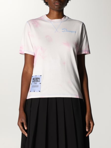 Eden High by McQ cotton t-shirt with logo and tie dye print