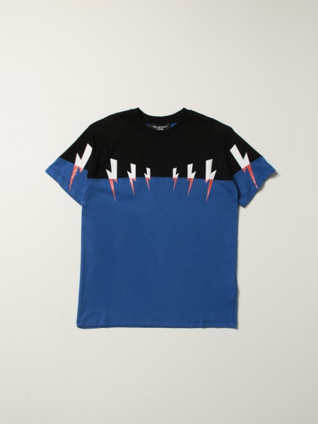 Neil Barrett Kids: Neil Barrett t-shirt with lightning print