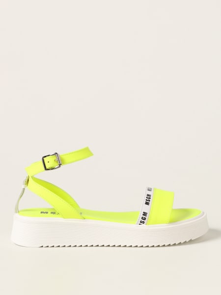 Moda scarpe: Sandalo MSGM Kids fluo