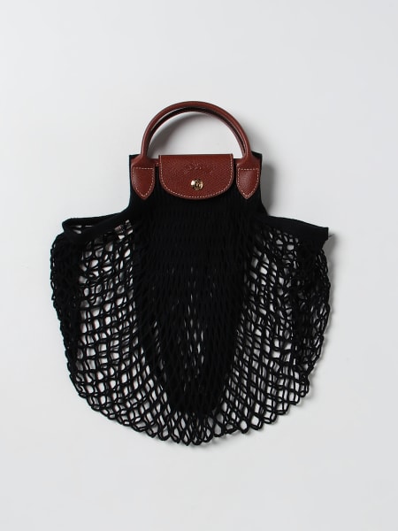 Leather tote bags: Longchamp Le Pliage mesh shopping bag