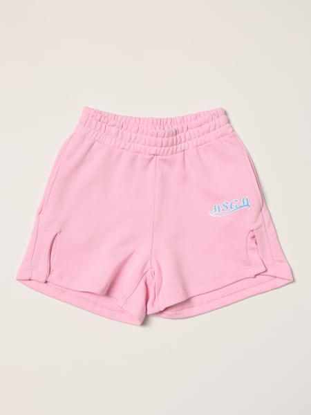 MSGM Milano: MSGM girls jogging shorts with logo