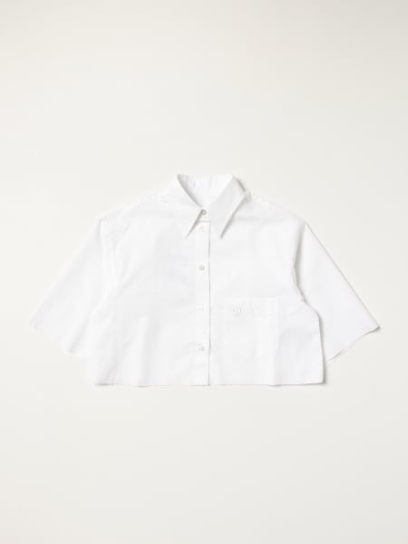 Mm6 Maison Margiela: Mm6 Maison Margiela cropped cotton shirt