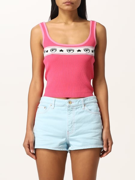 Chiara Ferragni Collection: Chiara Ferragni tank top with logomania band