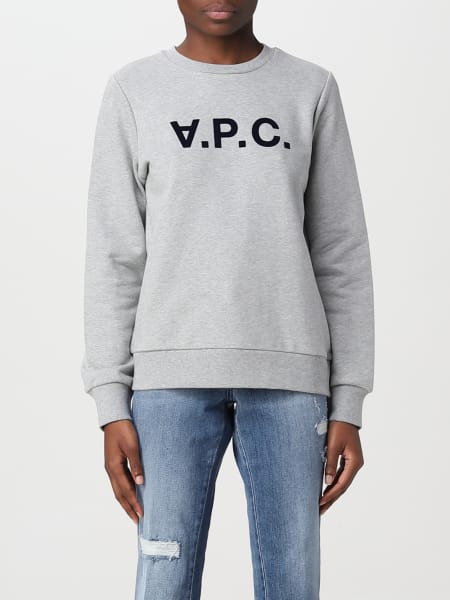 Felpa A.P.C. in cotone con maxi logo