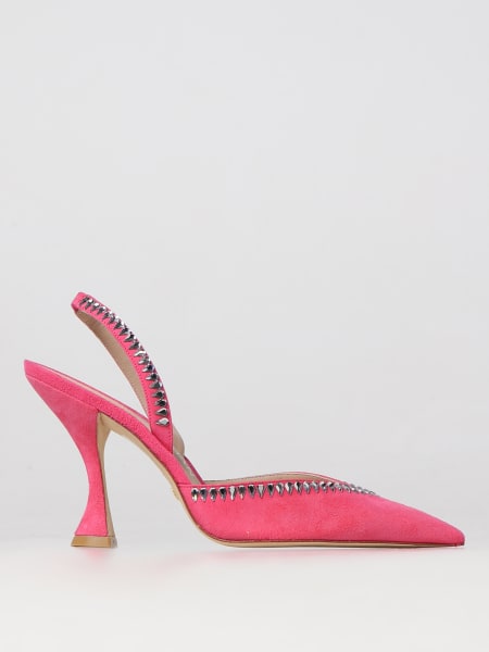 Stuart Weitzman slingback in suede with teardrop rhinestones