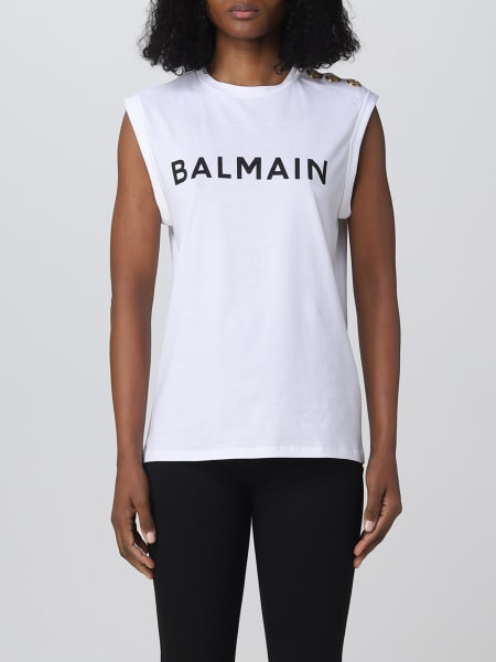 Balmain donna: Top Balmain in cotone