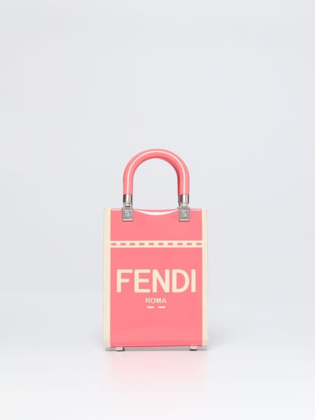 Sunshine Mini Fendi bag in canvas and patent leather