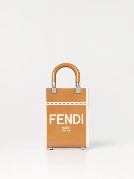 Sunshine Mini Fendi bag in canvas and patent leather