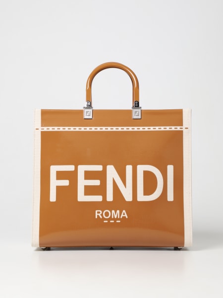 Fendi Sunshine bag in canvas and patent leather