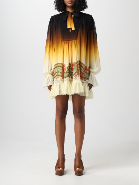 Etro: Etro dress in silk georgette