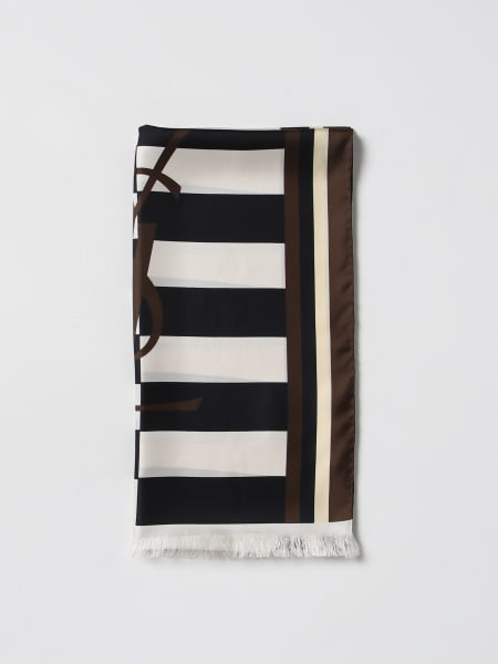 Saint Laurent Cassandre organic silk twill scarf