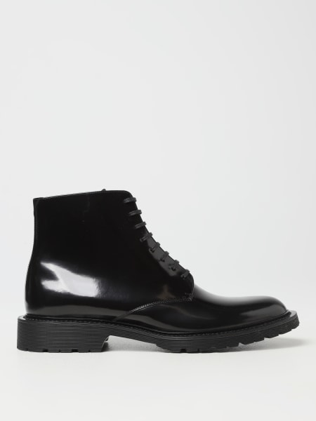 Saint Laurent combat boots in brushed leather