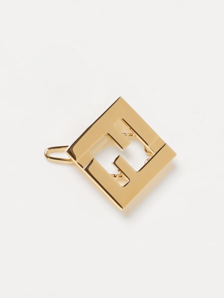 Fendi metal hair clip with FF pattern