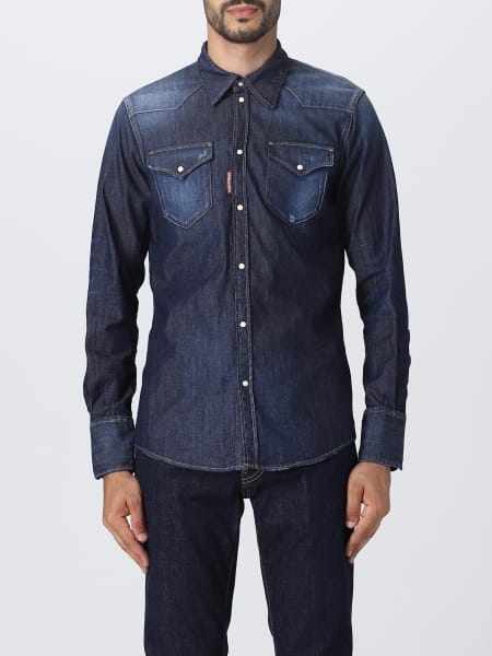 Dsquared2 shirt in stretch denim