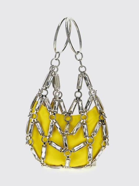 Borsa Cage Dsquared2 in metallo e raso con cristalli incastonati