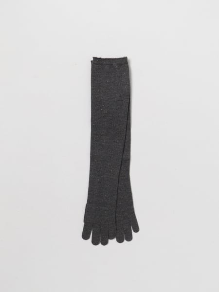 Brunello Cucinelli long gloves in cashmere and lurex